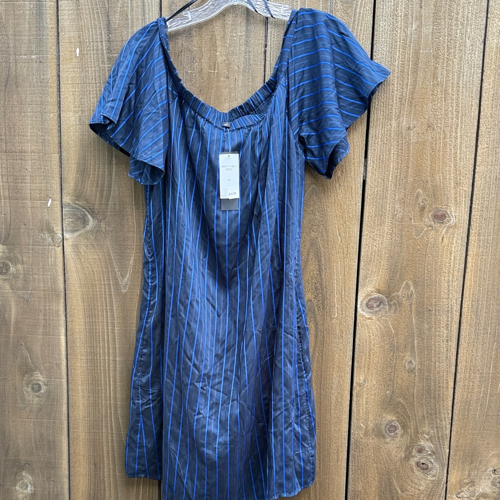Banana Republic Navy and Blue Striped Skirt